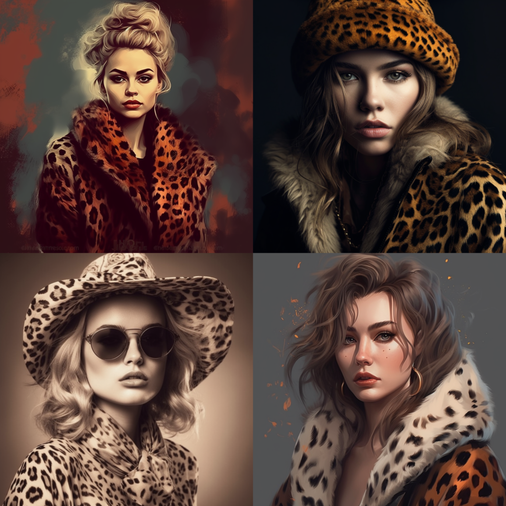 fasion model girl, portrait :: leopard pattern 