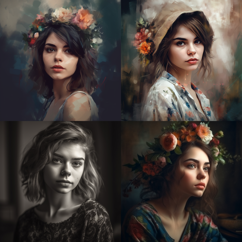 fasion model girl, portrait :: floral 