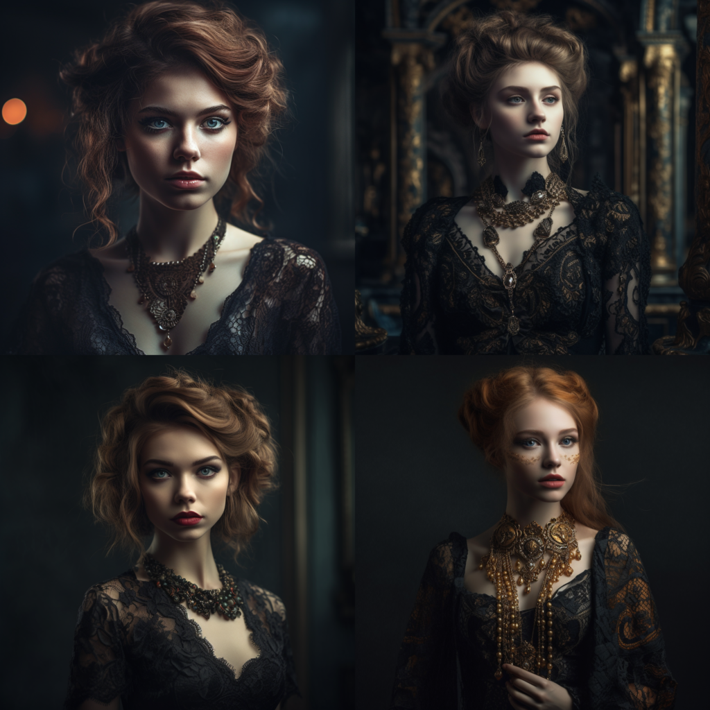fasion model girl, portrait :: Ornate Dark Fantasy