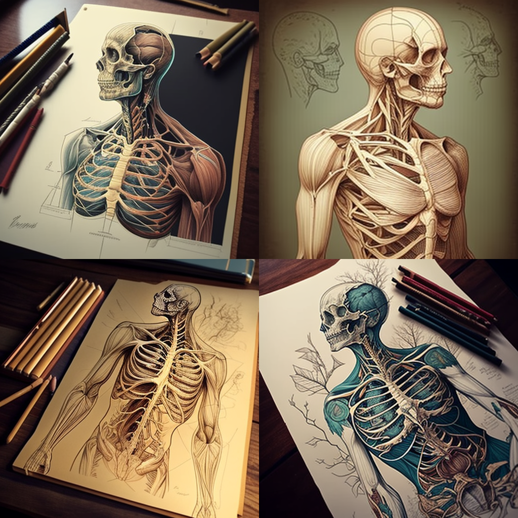 in the style of Anatomical Drawing