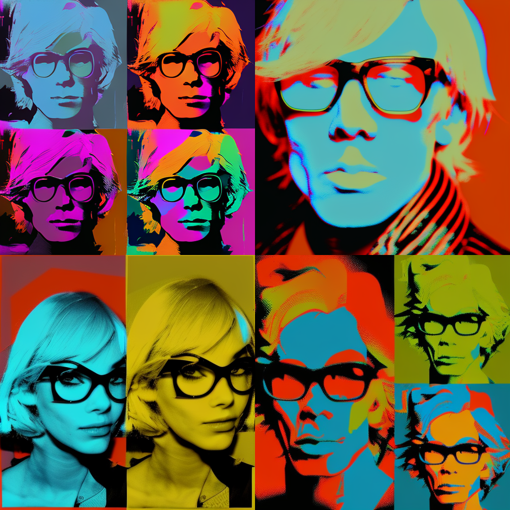 in the style of Andy Warhol 
