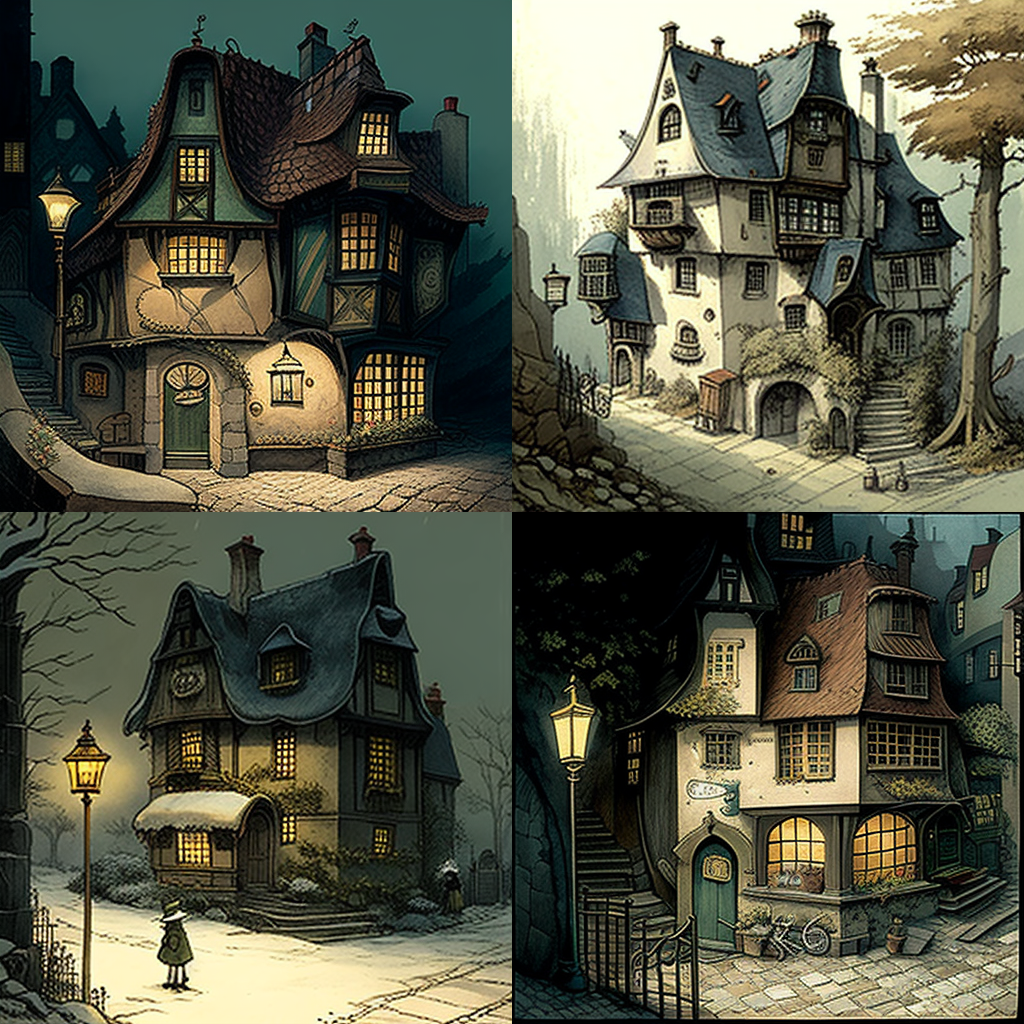 in the style of Anton Pieck