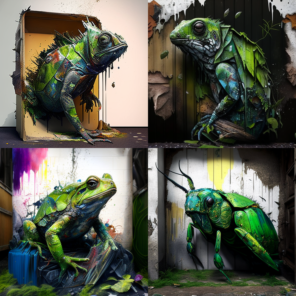 in the style of Artur Bordalo 