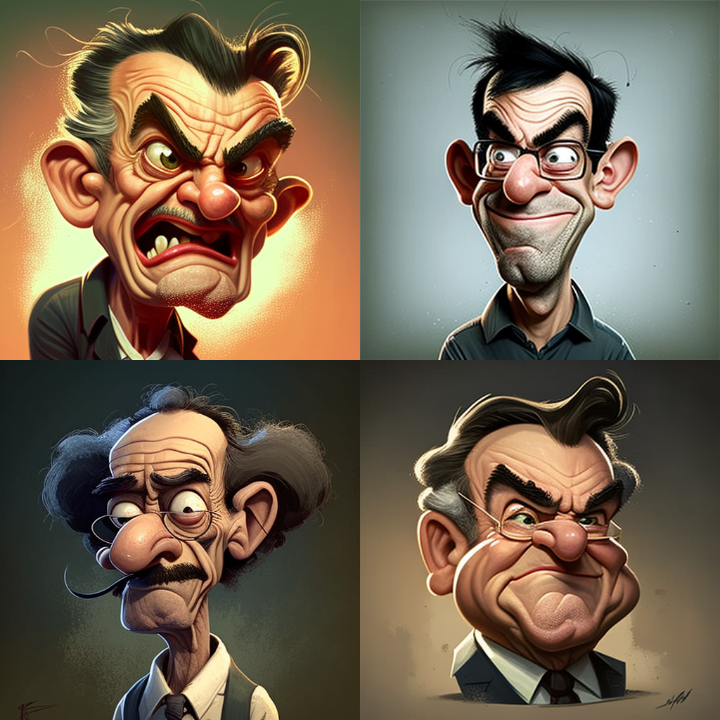in the style of Caricature