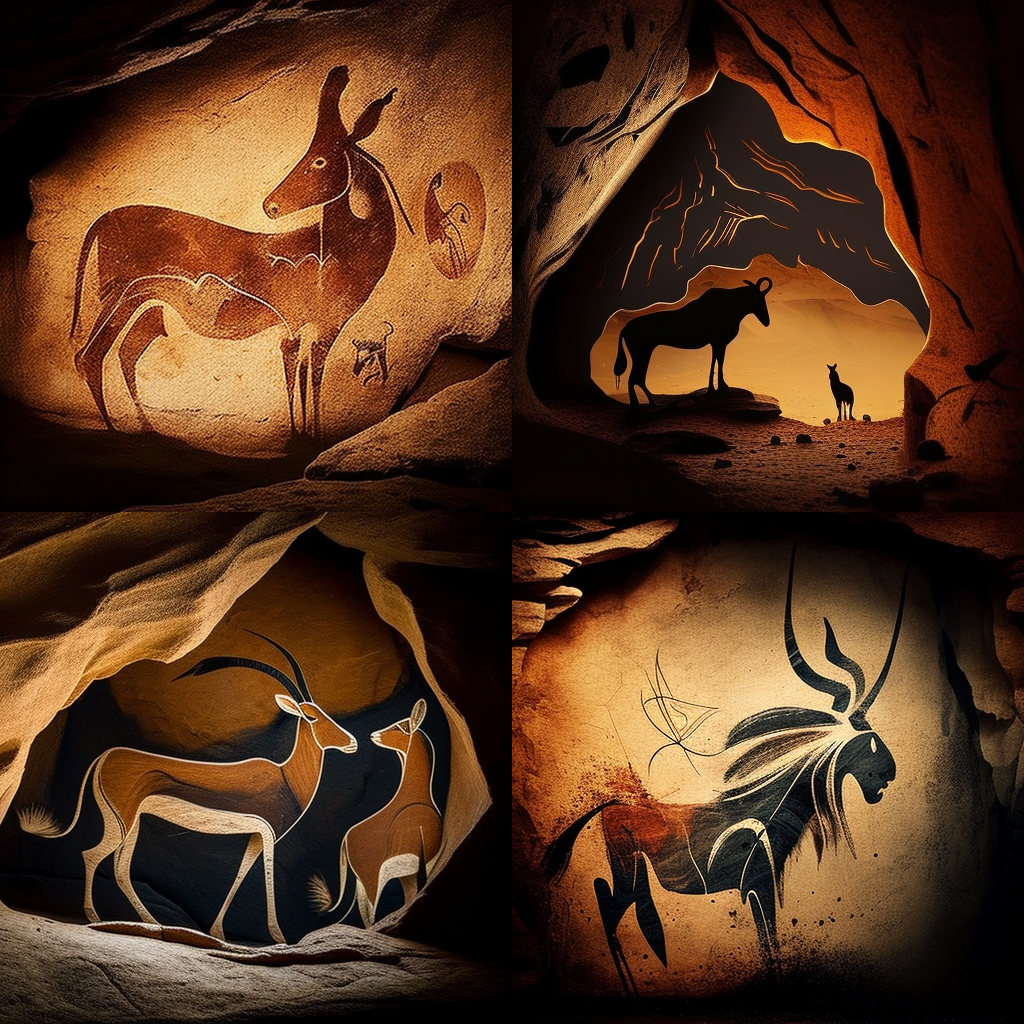 in the style of Cave Art 