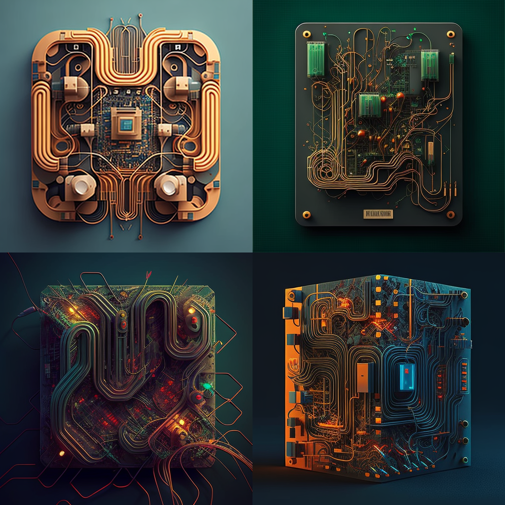 in the style of Circuit 