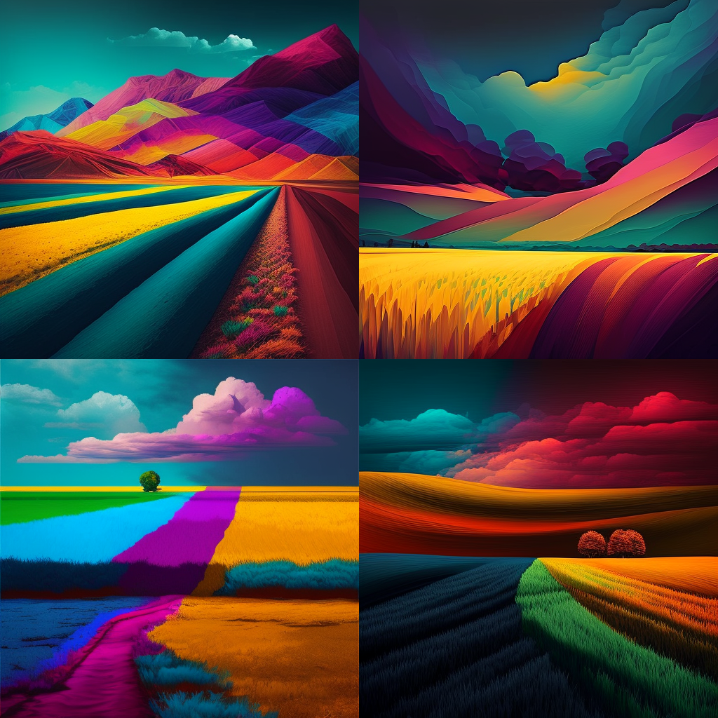 in the style of Color Field Painting