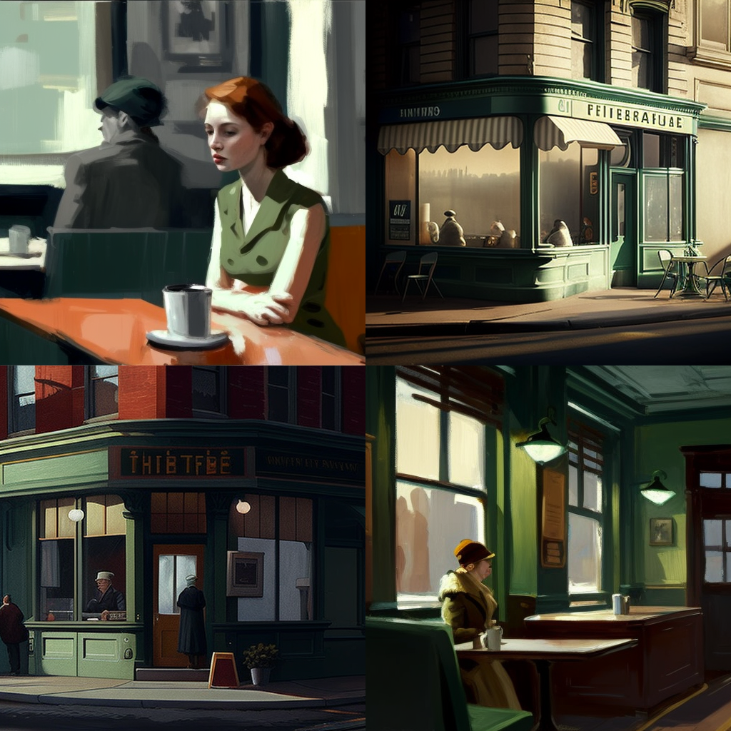 in the style of Edward Hopper