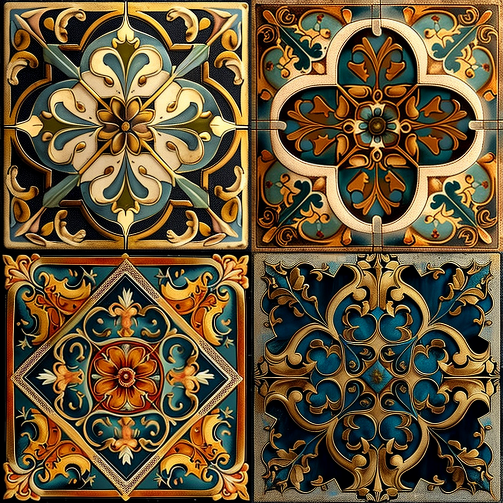 in the style of Encaustic Tile