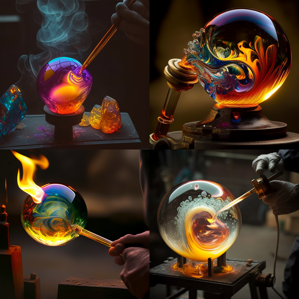 in the style of Glass Blowing