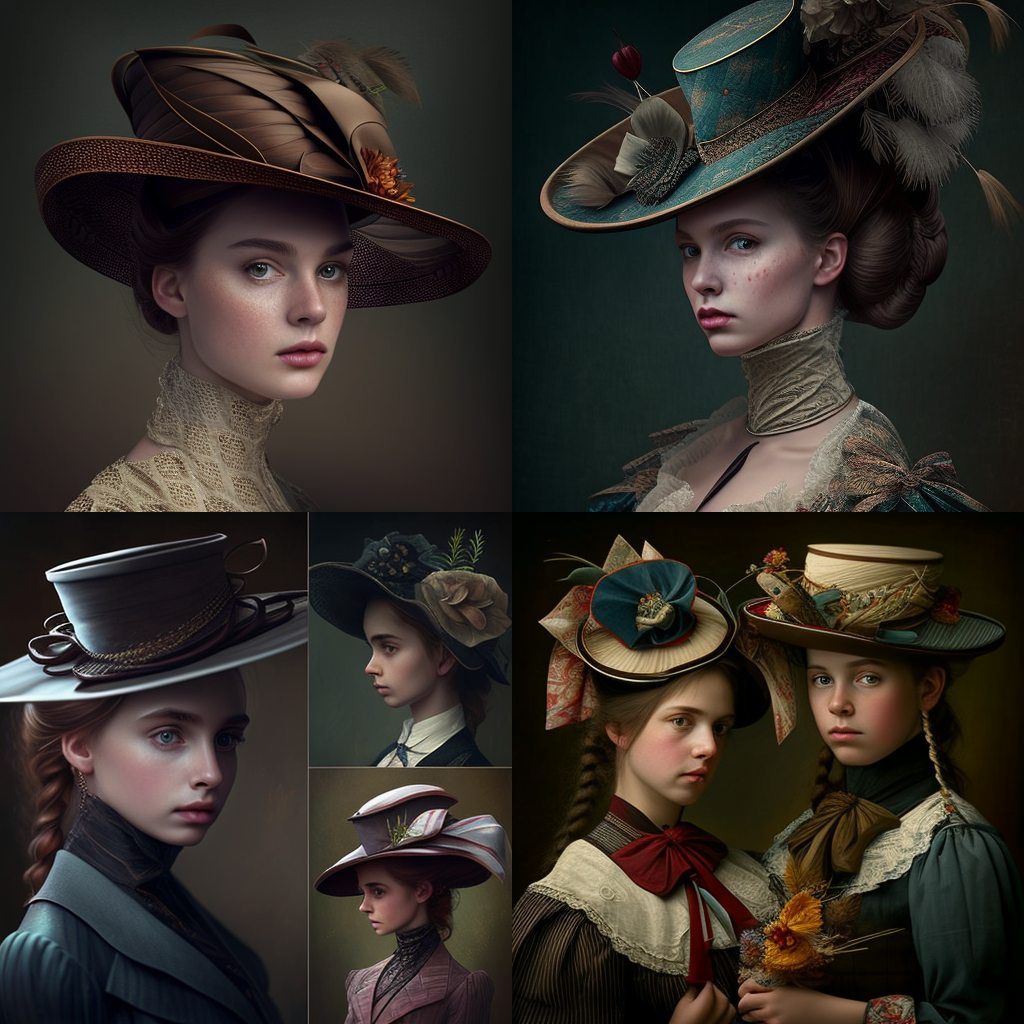 in the style of Hatmaking