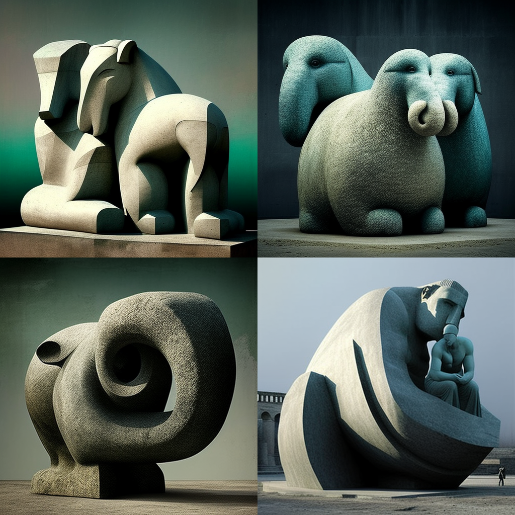 in the style of Henry Moore
