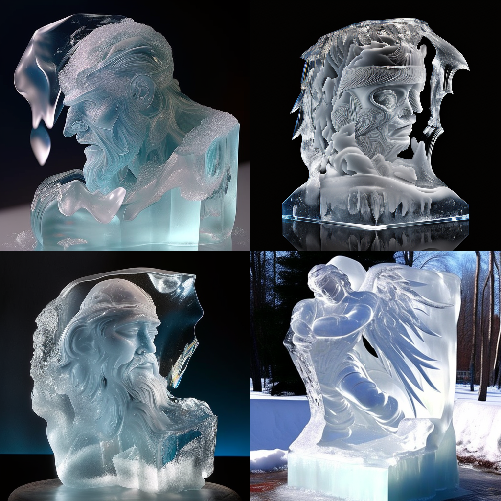 in the style of Ice-Carving