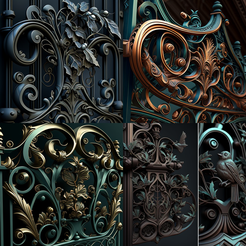 in the style of Ironwork
