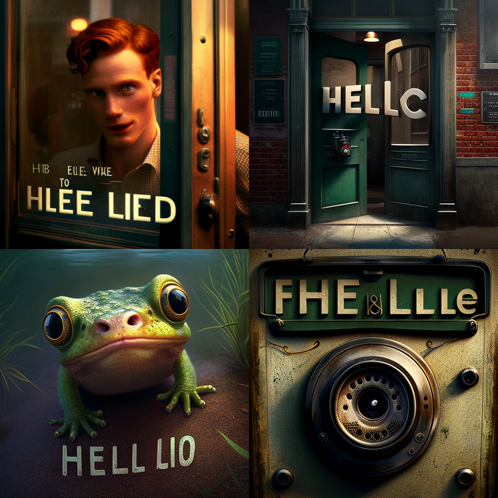 in the style of Lexemes "Hello" 