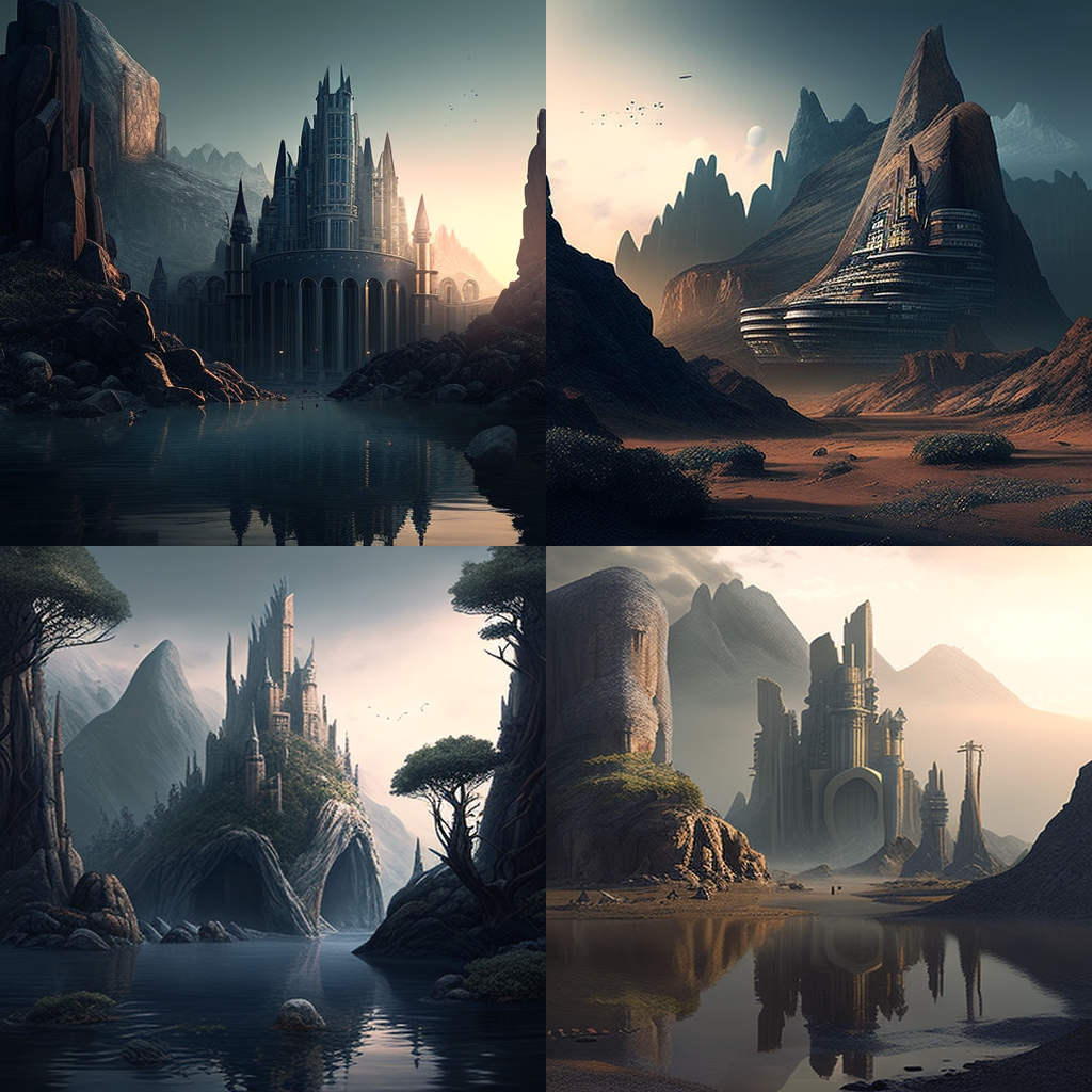 in the style of Matte Painting