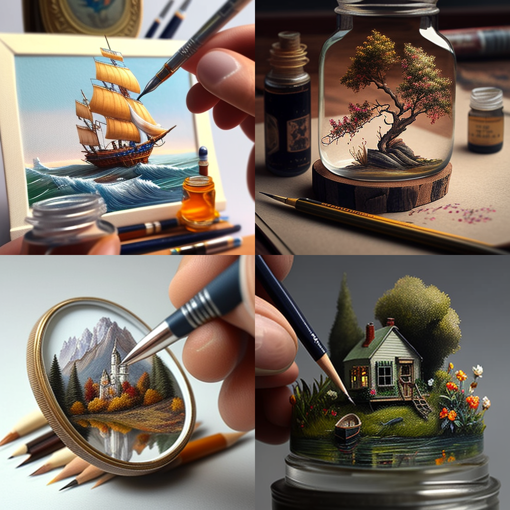 in the style of Miniature Painting