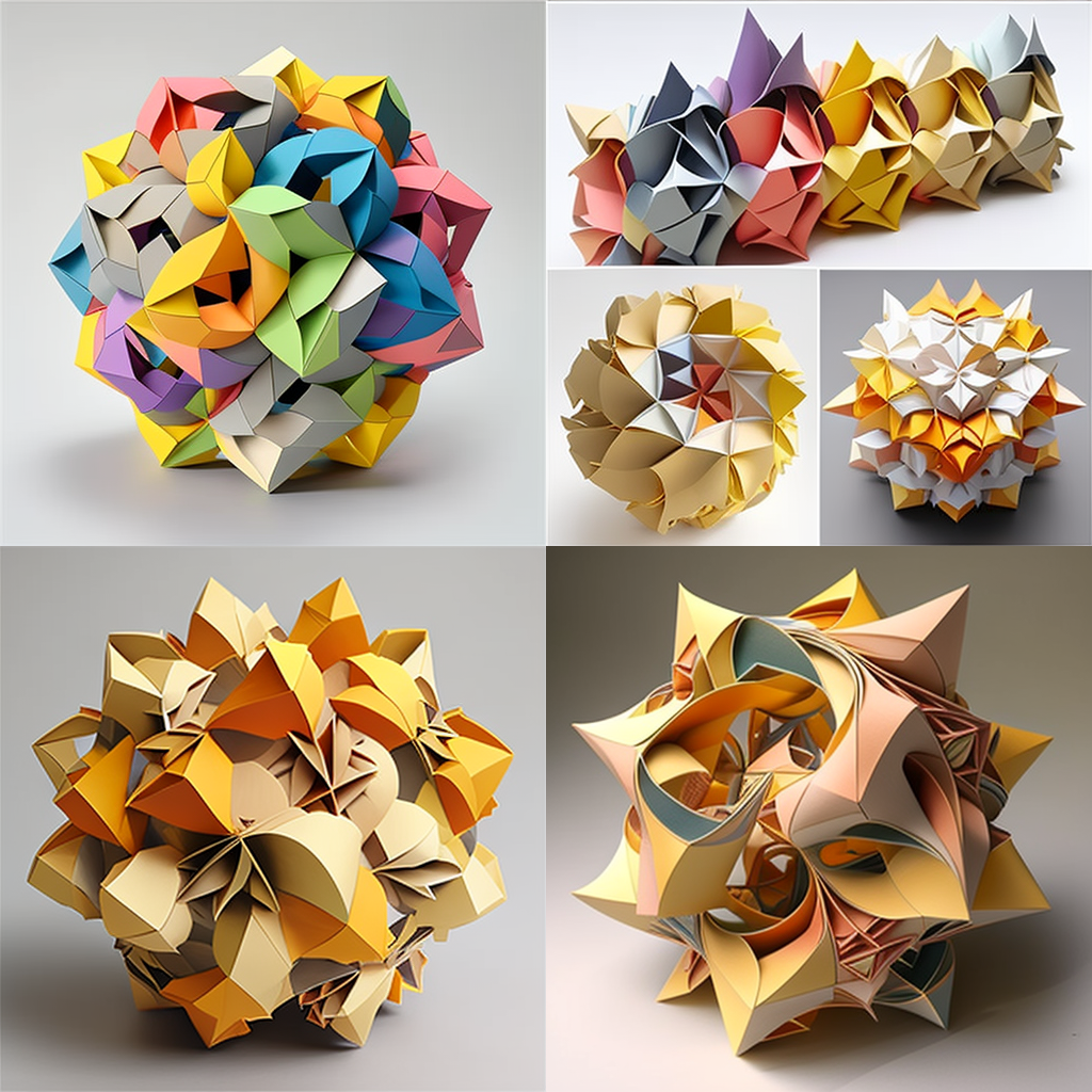 in the style of Modular Origami