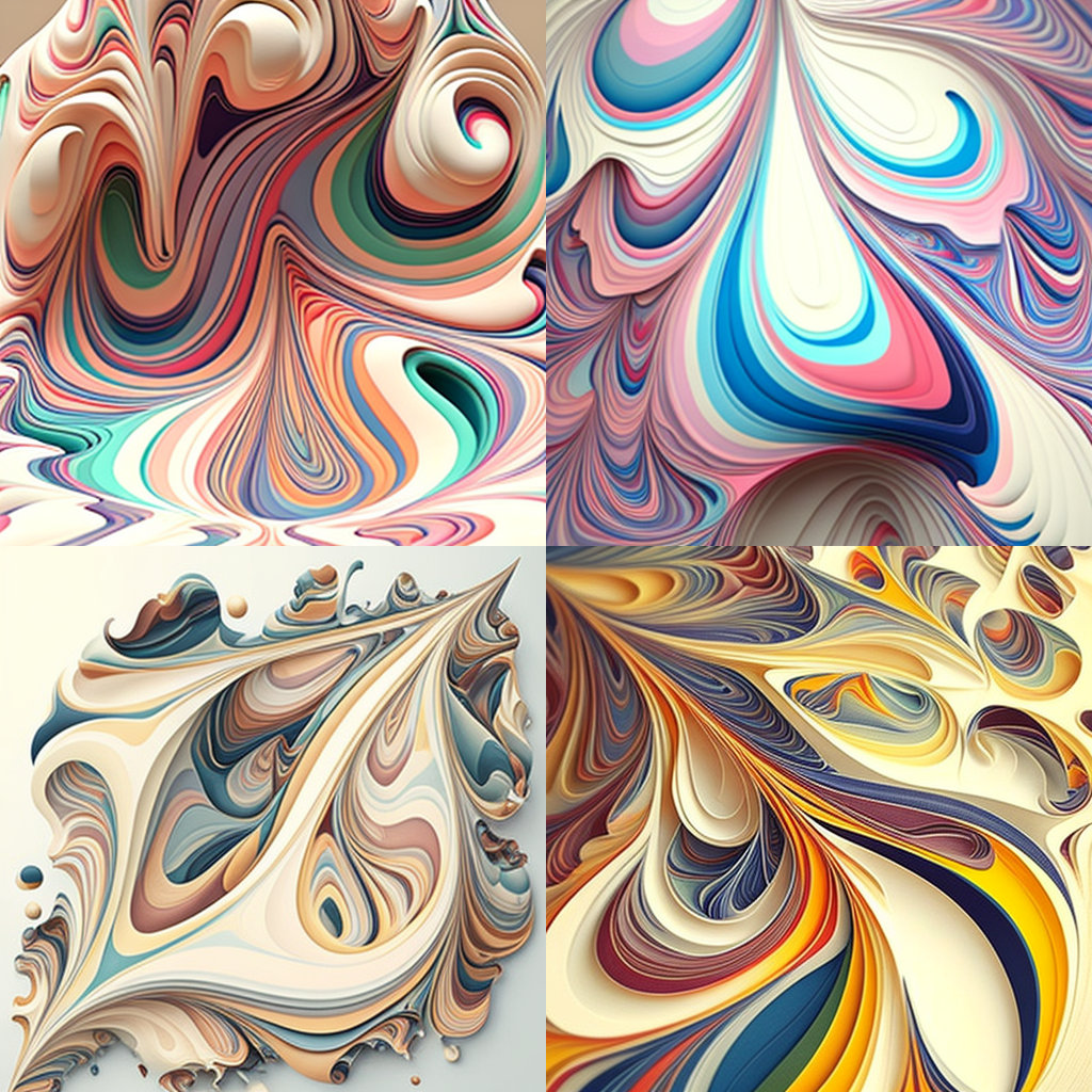 in the style of Paper-Marbling