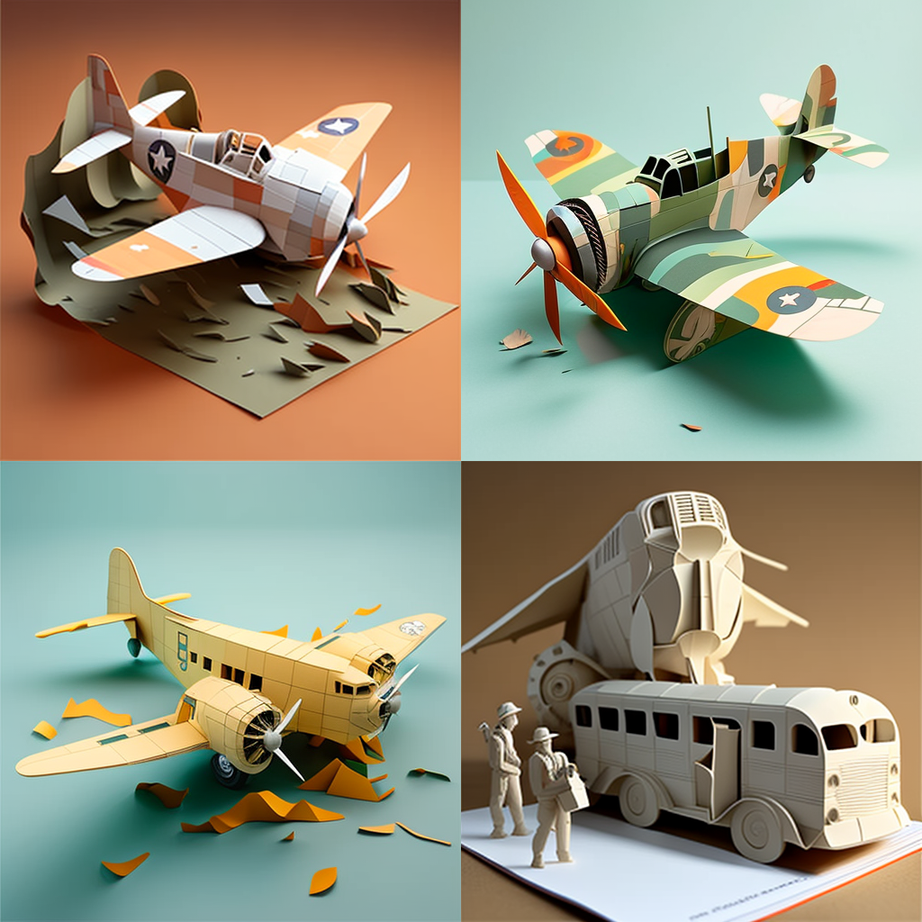 in the style of Paper Model