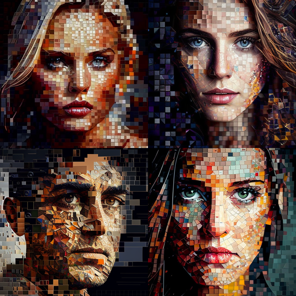 in the style of Photographic Mosaic