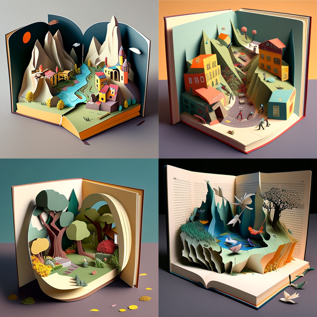 in the style of Pop-up Book 