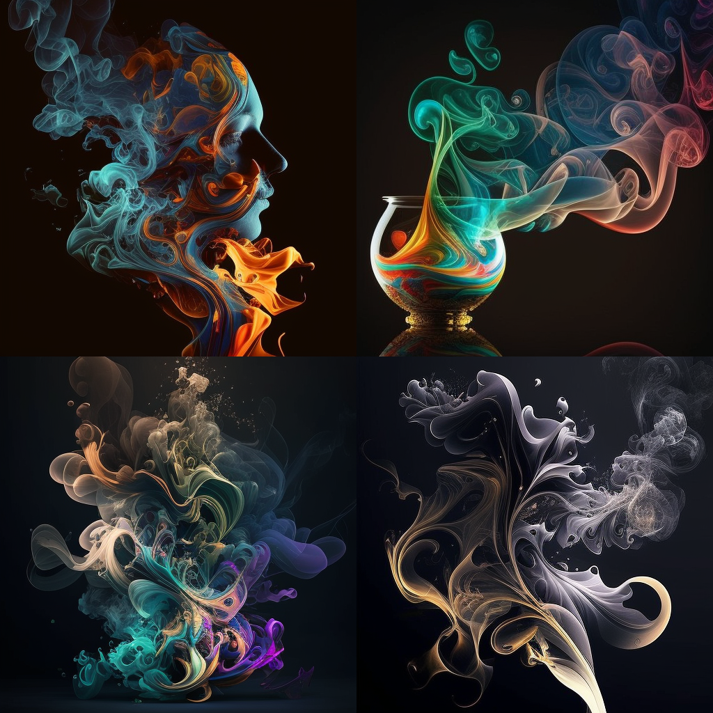 in the style of Smoke Art