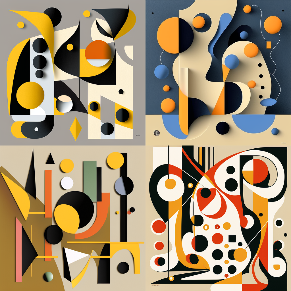 in the style of Sophie Taeuber-Arp
