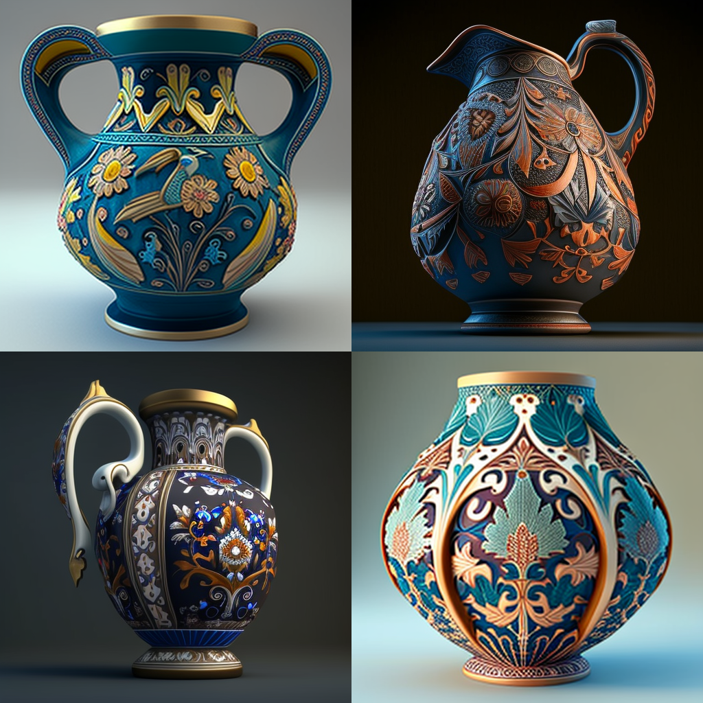 in the style of Tin-Glazed Pottery