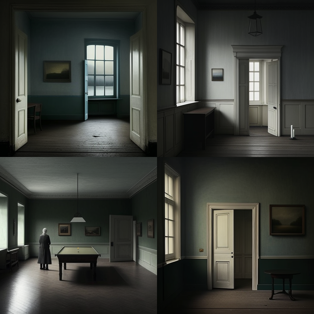 in the style of Vilhelm Hammershoi 