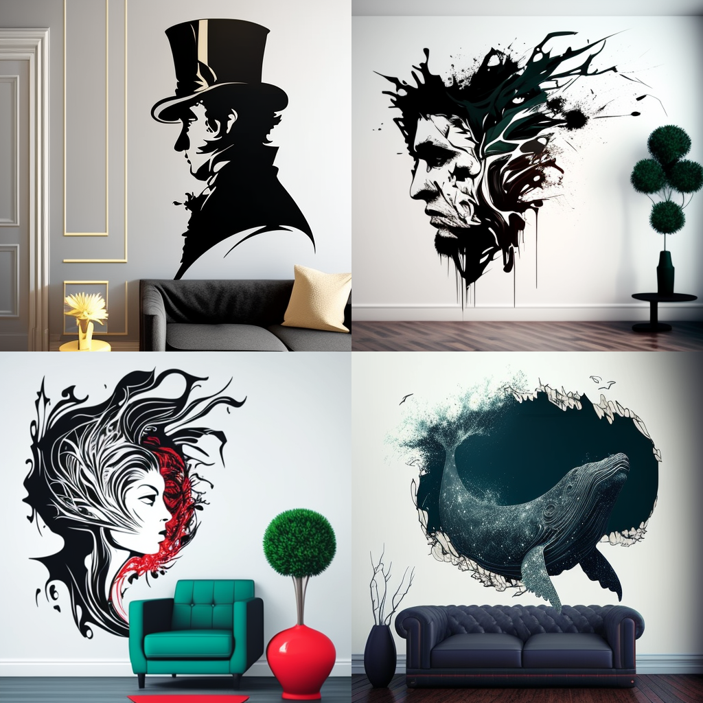 in the style of Wall Decal