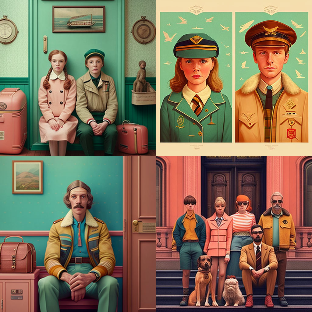 in the style of Wes Anderson