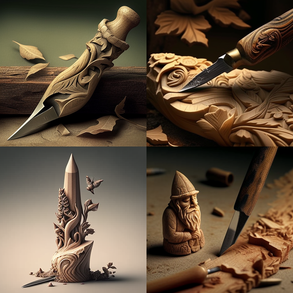in the style of Whittling