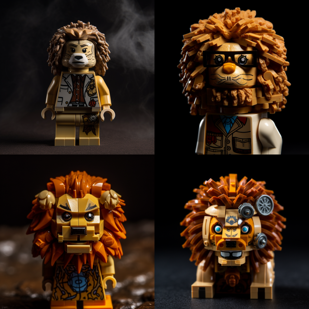 lion,portrait :: legopunk