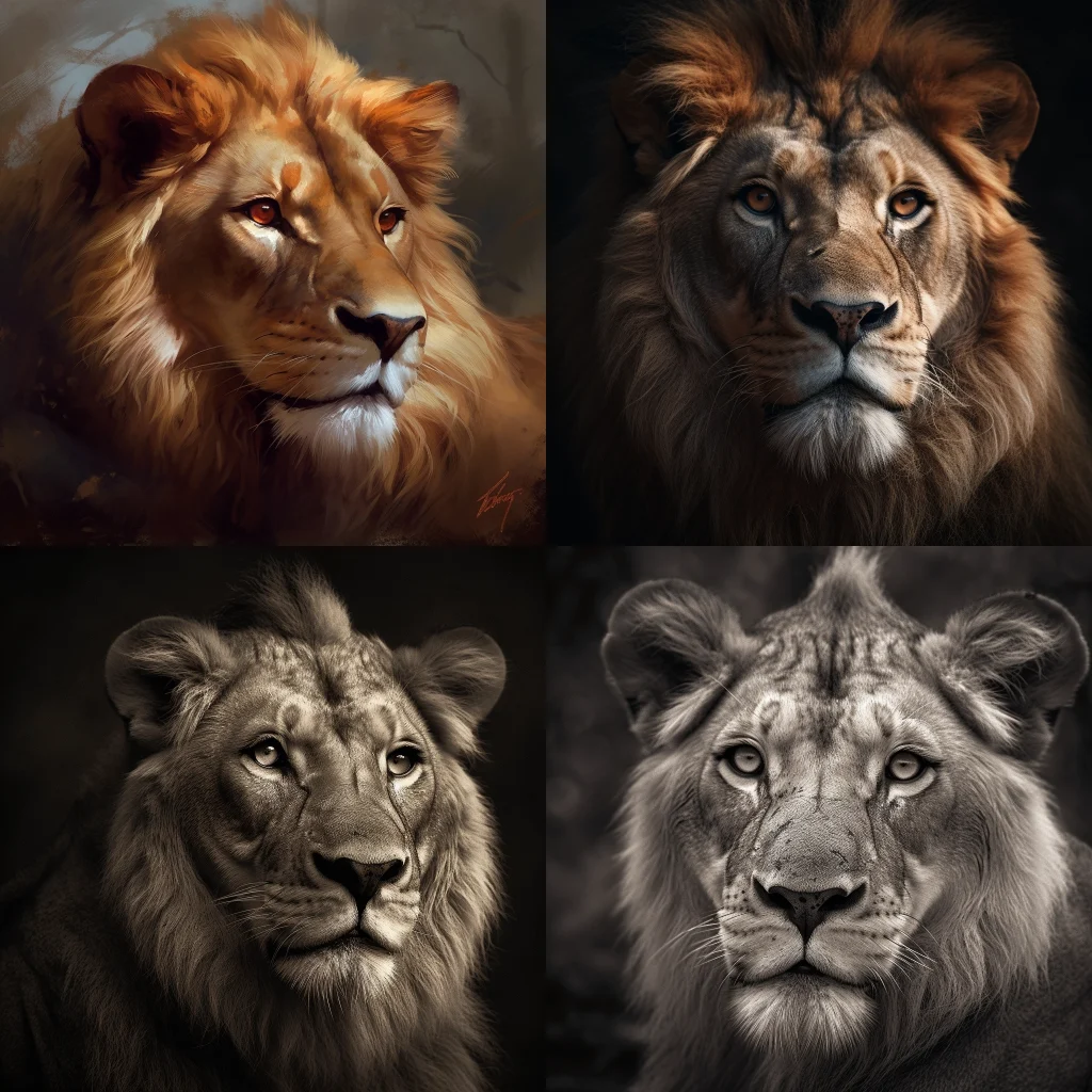 lion,portrait :: cuberpunk