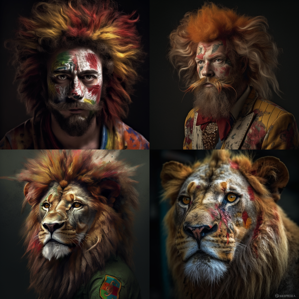 lion,portrait :: clownpunk