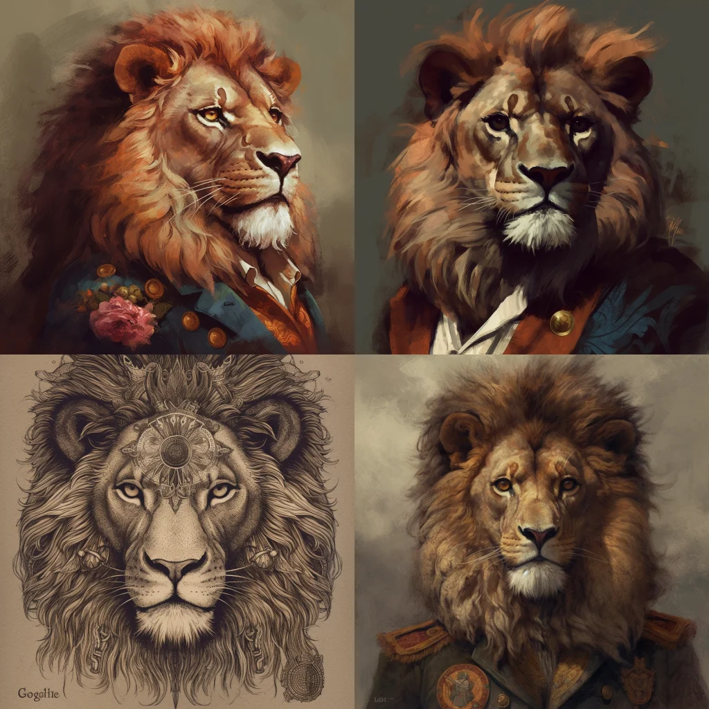 lion,portrait :: rococopunk 