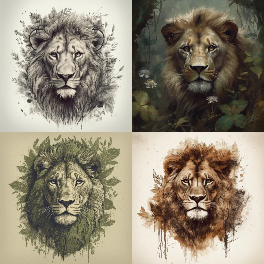 lion,portrait :: forestpunk