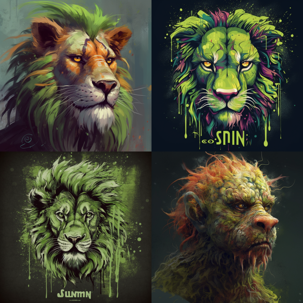 lion,portrait :: slimepunk 
