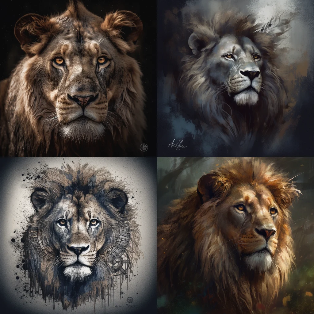 lion,portrait :: aetherpunk