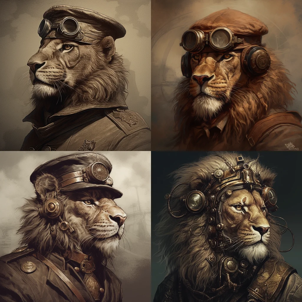 lion,portrait :: dieselpunk