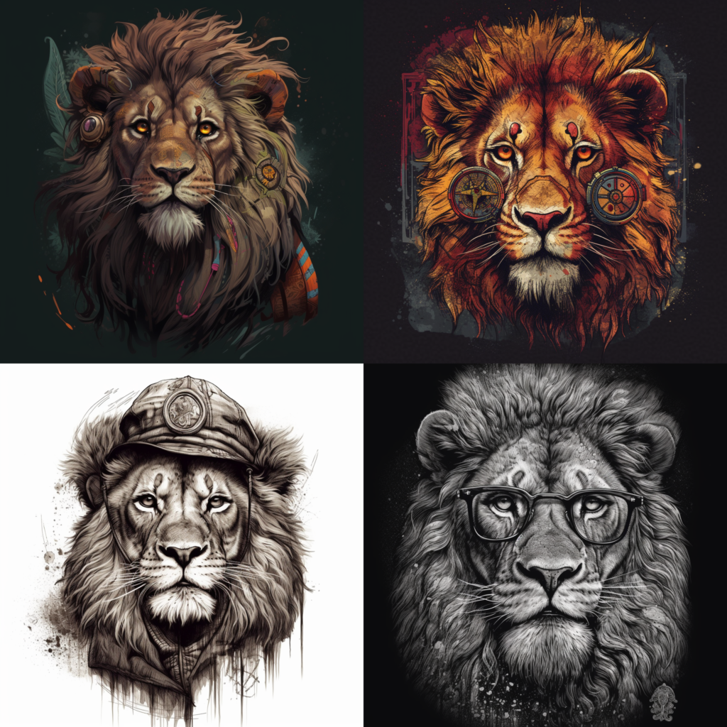 lion,portrait :: gadgetpunk