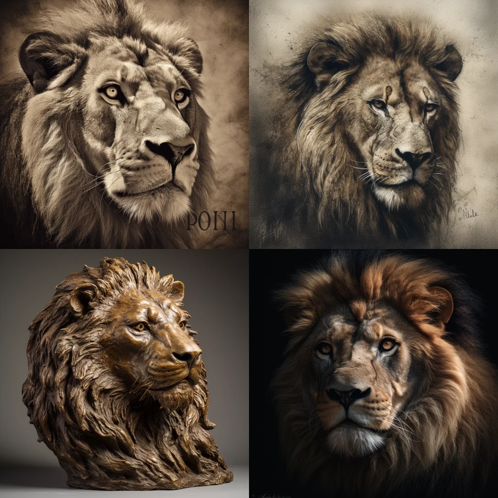 lion,portrait :: bronzepunk 
