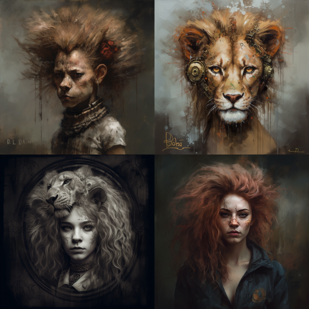 lion,portrait :: dollpunk